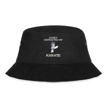 Easily Distracted By Karate - Bucket Hat - Schwarz - Vorne - Lela (165cm)