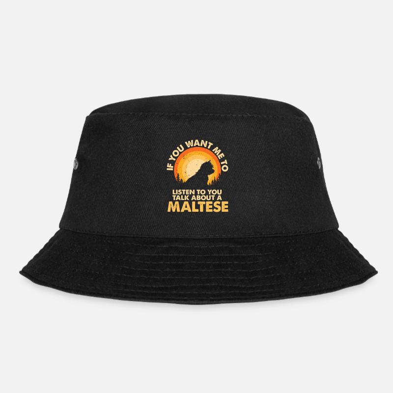 Sprechen Sie Über Hund Malteser - Bucket Hat - Schwarz