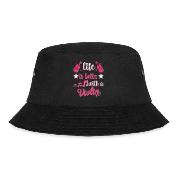 Violin Music Violin Player Musician - Bucket Hat - black - Front - Lela (165cm)