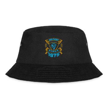 Awesome since 1975. Angel, Angler's Birthday - Bucket Hat - black - Front - Lela (165cm)