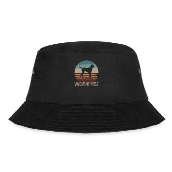 Vintage Retro Weimaraner Weimaraners Hundeliebhaber - Bucket Hat - Schwarz - Vorne - Lela (165cm)