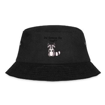 Hat jemand Essen gesagt Cute Raccoon Curious - Bucket Hat - Schwarz - Vorne - Lela (165cm)