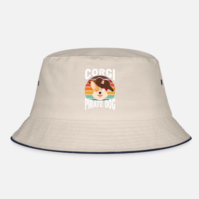 Corgi Pirate Dog Bucket Hat