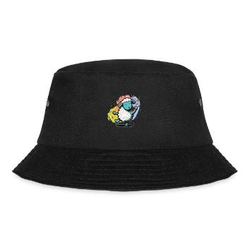Lustige Bunte Schafe - Bucket Hat - Schwarz - Vorne - Lela (165cm)