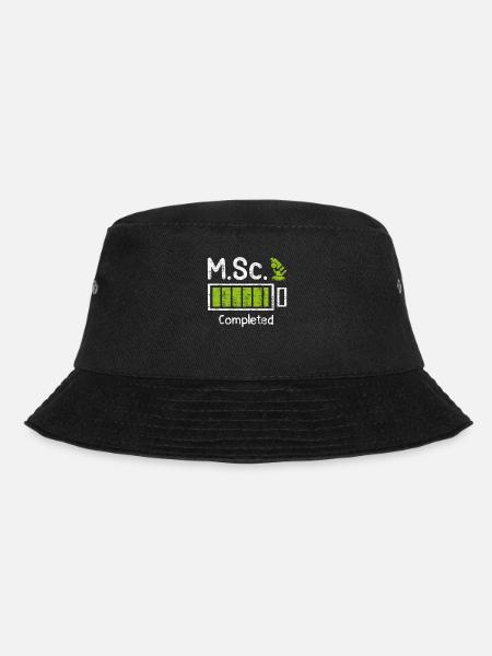 M.Sc completed Master Abschluss Master of Science - Bucket Hat - Schwarz