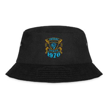 Awesome since 1970. Angel, Angler's birthday - Bucket Hat - black - Front - Lela (165cm)