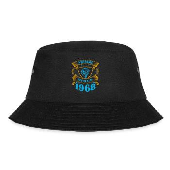 Awesome since 1968. Angel, Angler Geburtstag - Bucket Hat - Schwarz - Vorne - Lela (165cm)