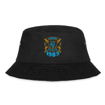 Awesome since 1985. Angel, Angler's birthday - Bucket Hat - black - Front - Lela (165cm)