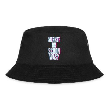 Merkst Du Schon Was - Festival Musik Party Techno - Bucket Hat - Schwarz - Vorne - Lela (165cm)