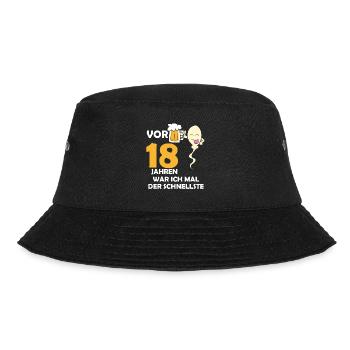 Vor 18 Jahren war ich mal der Schnellste - Bucket Hat - Schwarz - Vorne - Lela (165cm)