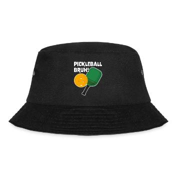 Gamer Gaming Meme Pickleball Bruh - Bucket Hat - Schwarz - Vorne - Lela (165cm)