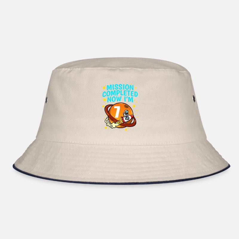 Space Birthday 7 Astronaut Planets Rocket Ship Bucket Hat