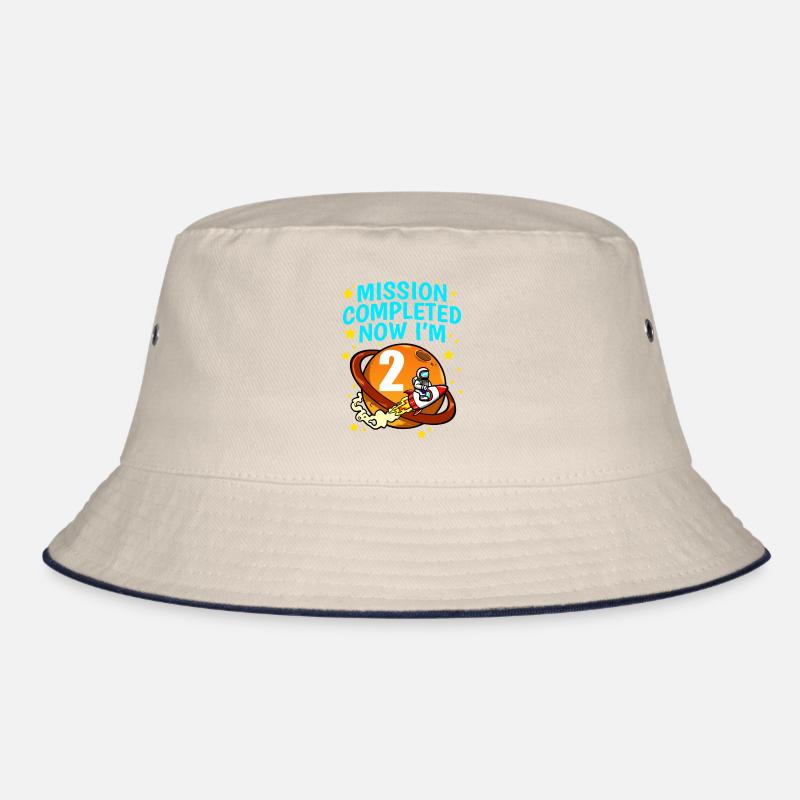 Space Birthday 2 Astronaut Planets Rocket Ship Bucket Hat