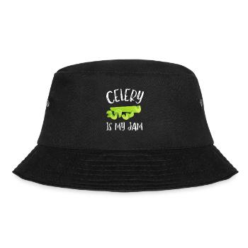 Vegan Vegetarian Veggie Organic Celery Juice - Bucket Hat - Schwarz - Vorne - Lela (165cm)