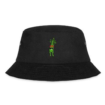 Vegan Vegetarian Veggie Organic Celery Juice - Bucket Hat - Schwarz - Vorne - Lela (165cm)