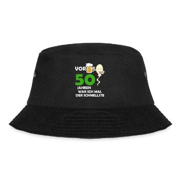 Vor 50 Jahren war ich mal der Schnellste - Bucket Hat - Schwarz - Vorne - Lela (165cm)
