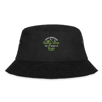 Vegan Chef Choose Compassion Every Time Vegan Life - Bucket Hat - Schwarz - Vorne - Lela (165cm)