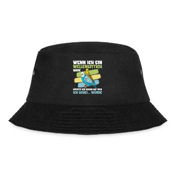 Wellensittich Nymphensittich Papagei Vogelkäfig - Bucket Hat - Schwarz - Vorne - Lela (165cm)
