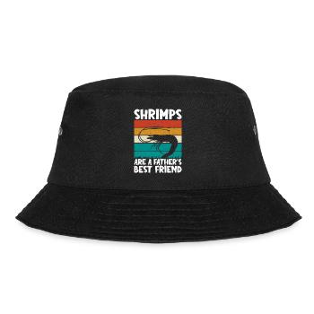Garnelenliebhaber Geschenk - Bucket Hat - Schwarz - Vorne - Lela (165cm)