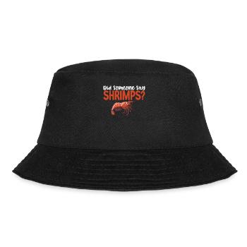Garnelenliebhaber Geschenk - Bucket Hat - Schwarz - Vorne - Lela (165cm)