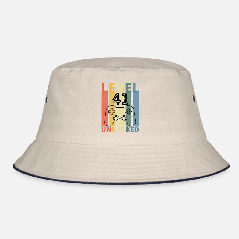 Level 41 Freigeschaltet Lustiger Gamer Geburtstag Einundvierzig Bucket Hat