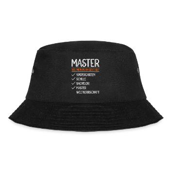 Mein Plan geht auf Weltherrschaft Master Abschluss - Bucket Hat - Schwarz - Vorne - Lela (165cm)