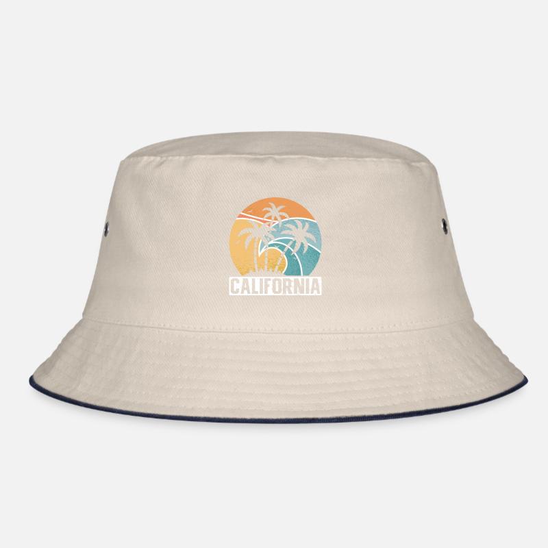 California Summer Sun Palm Beach Water Bucket Hat