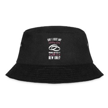Paar Beziehung Ehering Anmachsprüche - Bucket Hat - Schwarz - Vorne - Lela (165cm)