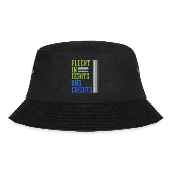 Fluent In Debits And Credits - Accountant Funny - Bucket Hat - black - Front - Lela (165cm)