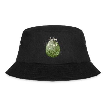 Easter, Dinosaur Egg, Happy Easter Typography - Bucket Hat - black - Front - Lela (165cm)