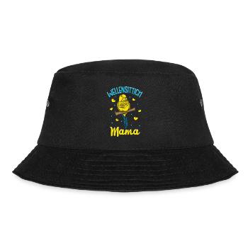 Wellensittich Nymphensittich Papagei Vogelkäfig - Bucket Hat - Schwarz - Vorne - Lela (165cm)