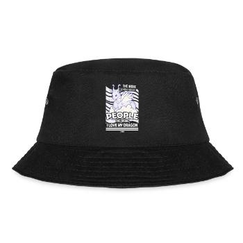 The More I Learn About People The More I Love My D - Bucket Hat - Schwarz - Vorne - Lela (165cm)