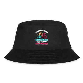 Triathlon Triathlete Couple - Bucket Hat - black - Front - Lela (165cm)