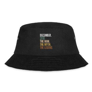 Dezember 2010 The Man The Myth The Legend - Bucket Hat - Schwarz - Vorne - Lela (165cm)