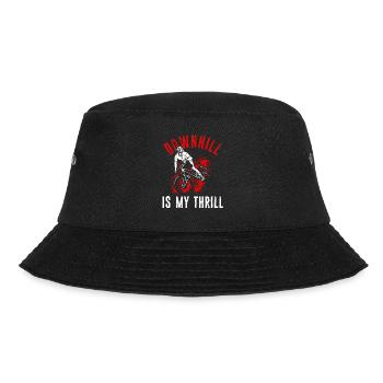 Sportfan Adrenalin Bikelovers Mountainbike Motiv O - Bucket Hat - Schwarz - Vorne - Lela (165cm)