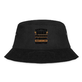 Pensionär 2023 Geschenk Pensionierung Geschenkidee - Bucket Hat - Schwarz - Vorne - Lela (165cm)