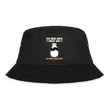Ich Rege Mich Nicht Auf Du Regst Mich Auf Pinguin - Bucket Hat - Schwarz - Vorne - Lela (165cm)
