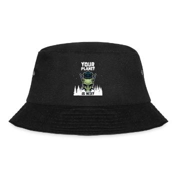 Alien Galaxy Space Lover Your Planet Is Next - Bucket Hat - Schwarz - Vorne - Lela (165cm)