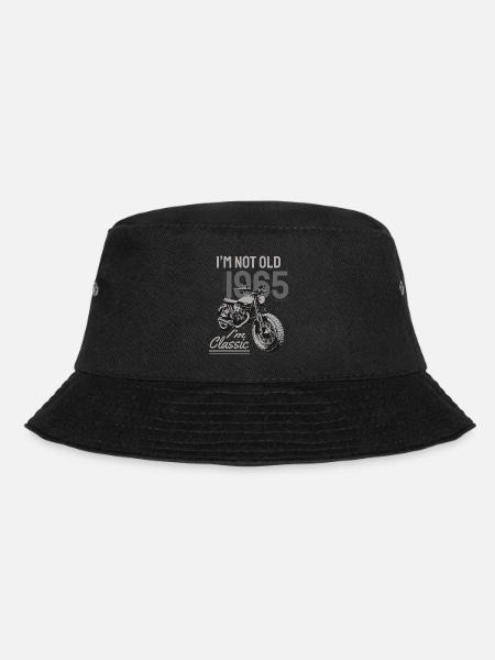 I'm Not Old I'm Classic. Biker birthday 1965 - Bucket Hat - black