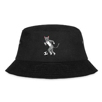 Football Player Cat Lovers Pet Kitten - Bucket Hat - black - Front - Lela (165cm)