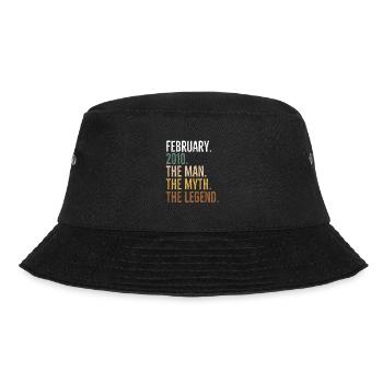 Februar 2010 The Man The Myth The Legend - Bucket Hat - Schwarz - Vorne - Lela (165cm)