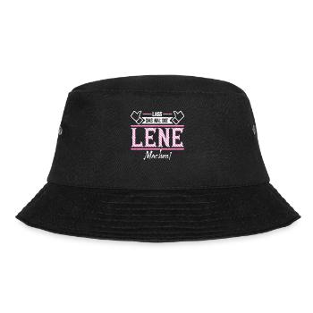 Lene Geschenkidee Geschenk Geburtstag - Bucket Hat - Schwarz - Vorne - Lela (165cm)