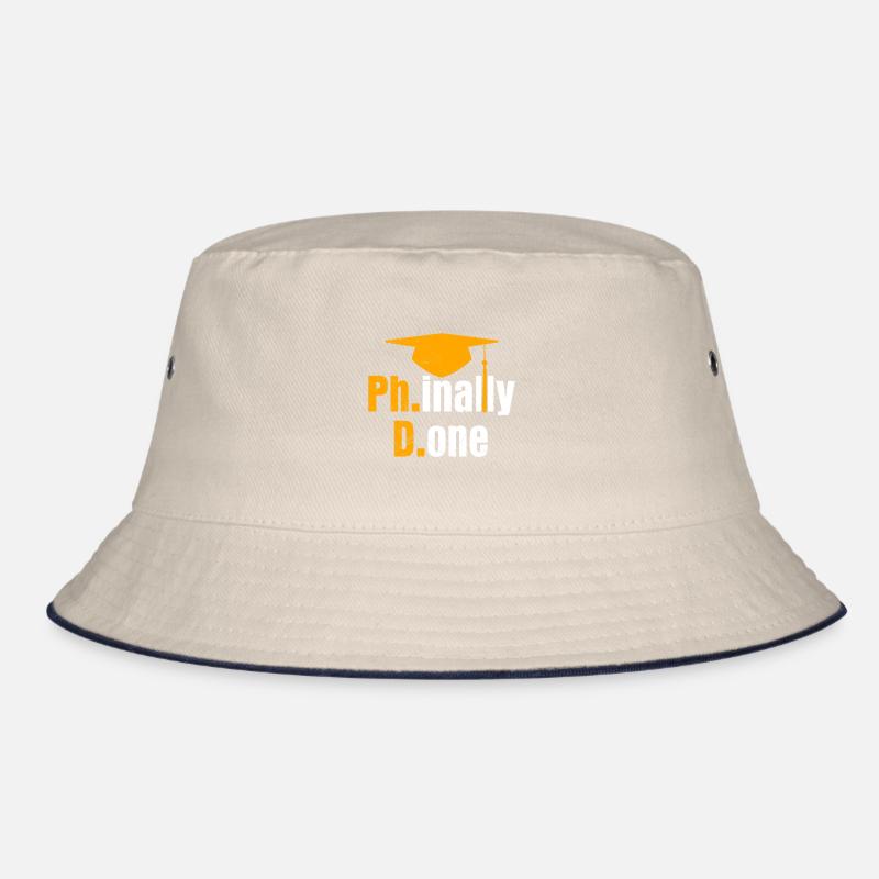 Phinished Done Endlich fertig Ph.D Doktortitel Bucket Hat