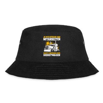 Trucker LKW bester Mitarbeiter Lastkraftwagenfahre - Bucket Hat - Schwarz - Vorne - Lela (165cm)