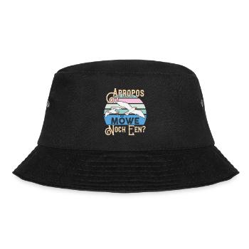 Apropos Möwe Möwie Noch een Norddeutsche Platt - Bucket Hat - Schwarz - Vorne - Lela (165cm)