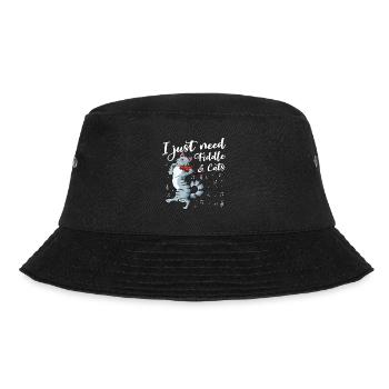 Geige Violine Viola Cello Musiker Instrument - Bucket Hat - Schwarz - Vorne - Lela (165cm)