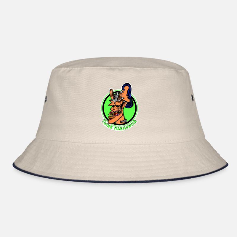 Harmonica style Rat Fink harmonica player Bucket Hat