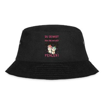 Du Denkst Ich Bin Klein Lieb Und Nett - Bucket Hat - Schwarz - Vorne - Lela (165cm)