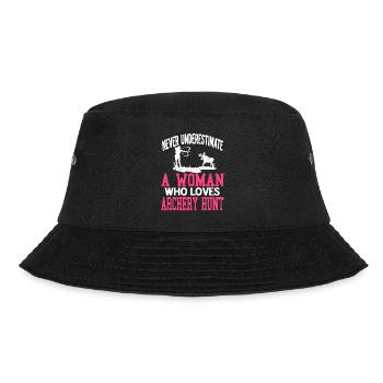Never Underestimate A Woman Who Loves Archery Hunt - Bucket Hat - black - Front - Lela (165cm)