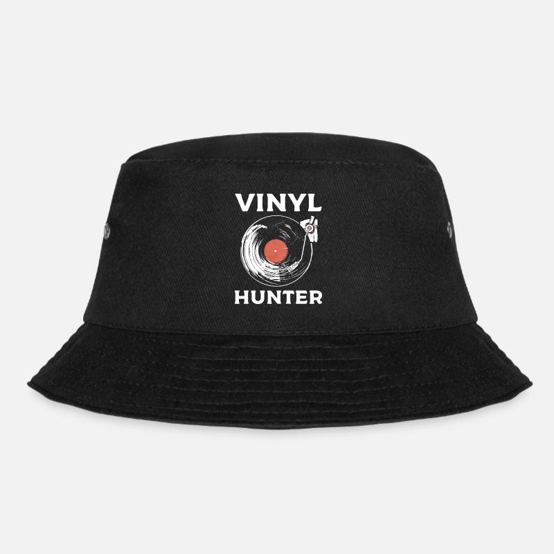 Vinyl Hunter Vinyl Record Collecting - Bucket Hat - Schwarz